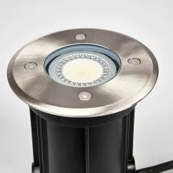 Lindby Nedgravningslampe Insa, Ø11cm, stål, GU10, IP67