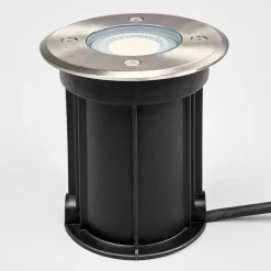 Lindby Nedgravningslampe Insa, Ø11cm, stål, GU10, IP67