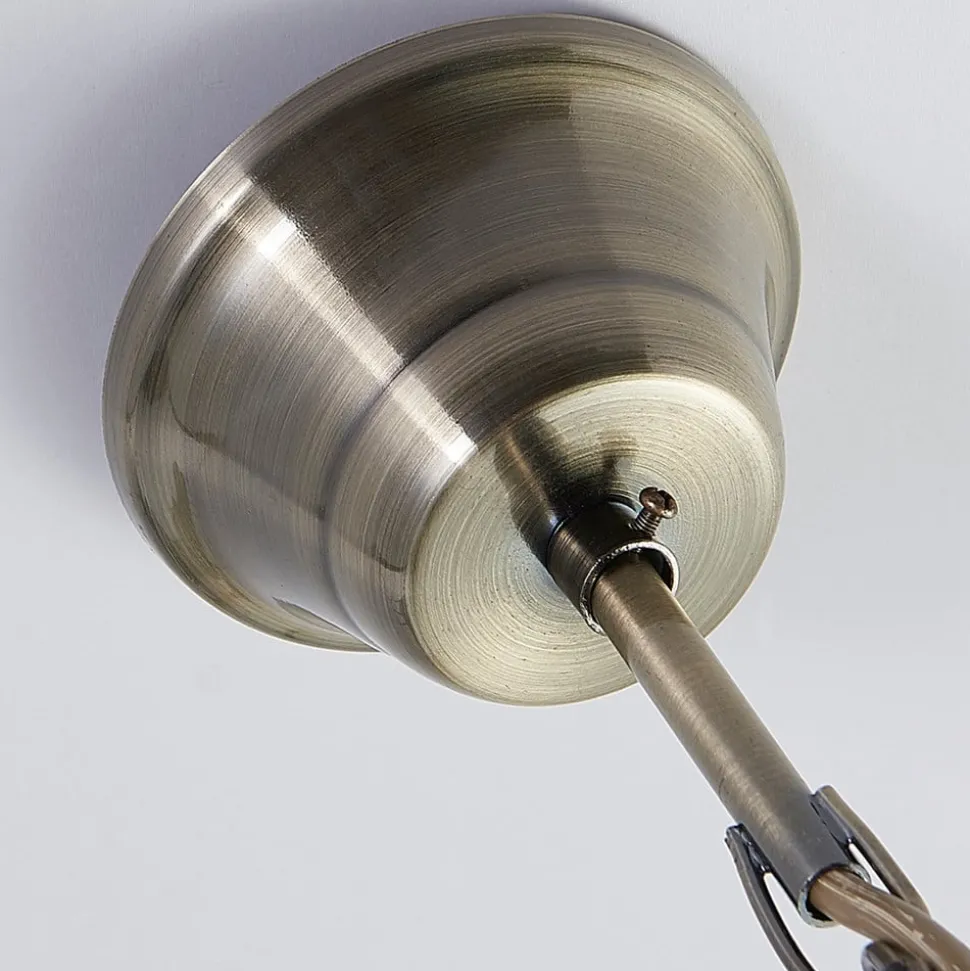 Lindby Otis pendellampe, Ø 30 cm, hvid, glas, kegle, E27
