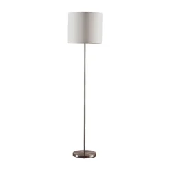 Lindby Parsa gulvlampe, hvid, tekstil, højde 167 cm, E27