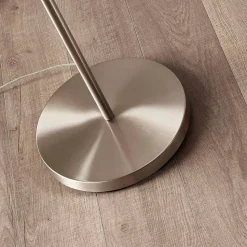 Lindby Parsa gulvlampe, hvid, tekstil, højde 167 cm, E27