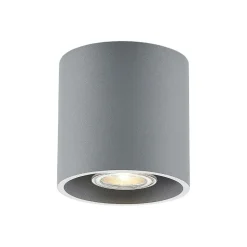 Lindby Parvin aluminium downlight, rund, grå