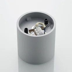 Lindby Parvin aluminium downlight, rund, grå