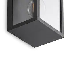 Lindby Peldar udendørs væglampe, klar, 2 lyskilder, 38 cm, metal