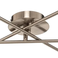 Lindby Pellinora loftlampe, nikkelfarve/hvid