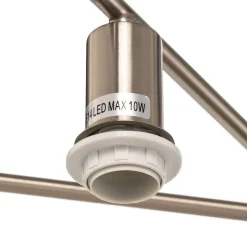 Lindby Pellinora loftlampe, nikkelfarve/hvid