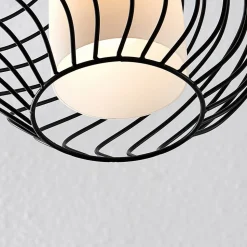 Lindby pendellampe Cedrice, 1 lyskilde, sort, metal, E27