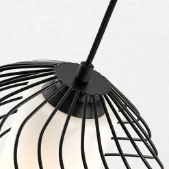 Lindby pendellampe Cedrice, 1 lyskilde, sort, metal, E27