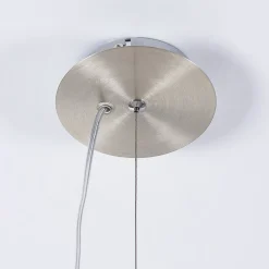 Lindby pendellampe Ginevra, Ø 38 cm, hvid, glas, E27