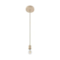 Lindby pendellampe Hattie, beige, Ø 5 cm, metal E27