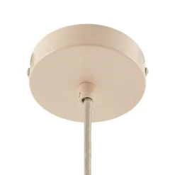 Lindby pendellampe Hattie, beige, Ø 5 cm, metal E27