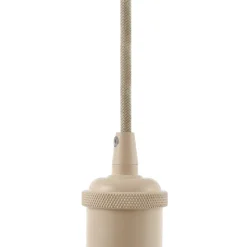 Lindby pendellampe Hattie, beige, Ø 5 cm, metal E27
