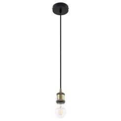 Lindby pendellampe Hattie, messing, Ø 5 cm, metal, E27