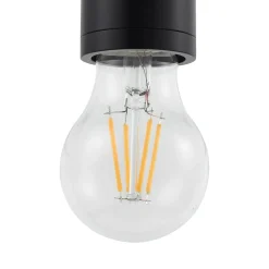 Lindby pendellampe Hattie, sort, Ø 4,7 cm, metal, E27