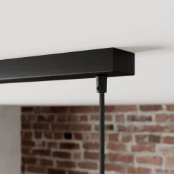 Lindby pendellampe Jasminka, sort/guld, metal, 4 lyskilder.