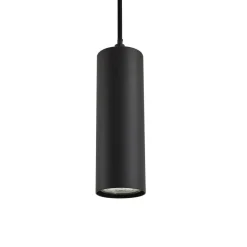 Lindby pendellampe Joffrey, Ø 6 cm, sort, metal, GU10