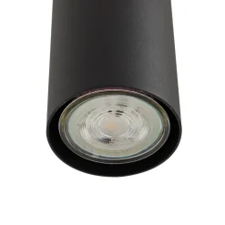 Lindby pendellampe Joffrey, Ø 6 cm, sort, metal, GU10