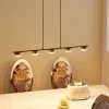 Lindby pendellampe Kaylou, 5 lyskilder, bronzefarvet, aluminium