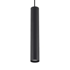 Lindby pendellampe Linaro, 40 cm, sort, 1-faset, GU10