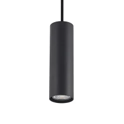 Lindby pendellampe Linaro, 20 cm, sort, 1-faset, GU10