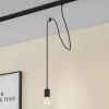 Lindby pendellampe Linaro, Ø 4,6 cm, sort, 1-faset, E27