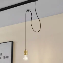 Lindby pendellampe Linaro, Ø 4,6 cm, guld, 1-faset, E27