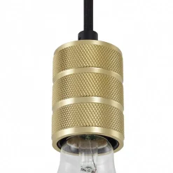 Lindby pendellampe Linaro, Ø 4,6 cm, guld, 1-faset, E27