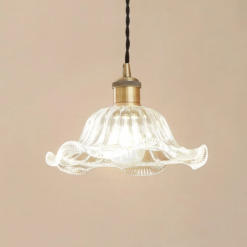 Lindby pendellampe Ludowika, transparent, glas, Ø25cm, E27