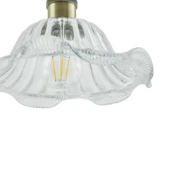 Lindby pendellampe Ludowika, transparent, glas, Ø25cm, E27