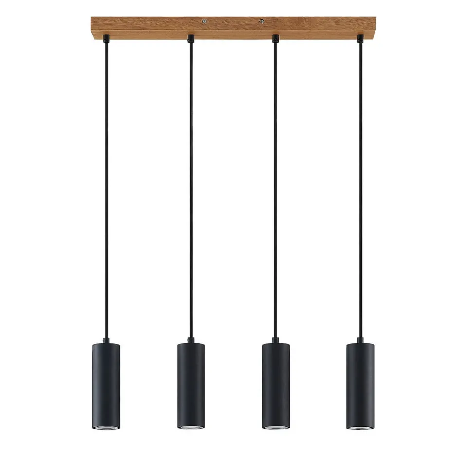 Lindby pendellampe Maniva. 60 cm, 4 lyskilder, sort, GU10