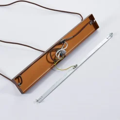 Lindby pendellampe Millina, 70 cm, rustbrun, 3 lyskilder.