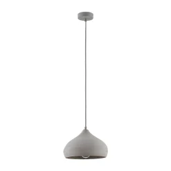 Lindby pendellampe Morton, Ø 29 cm, grå, beton, E27