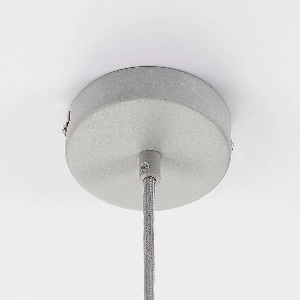 Lindby pendellampe Morton, Ø 29 cm, grå, beton, E27