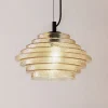 Lindby pendellampe Orliana, Ø 35 cm, ravfarvet, glas