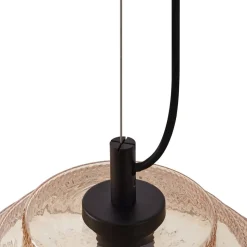 Lindby pendellampe Orliana, Ø 35 cm, ravfarvet, glas
