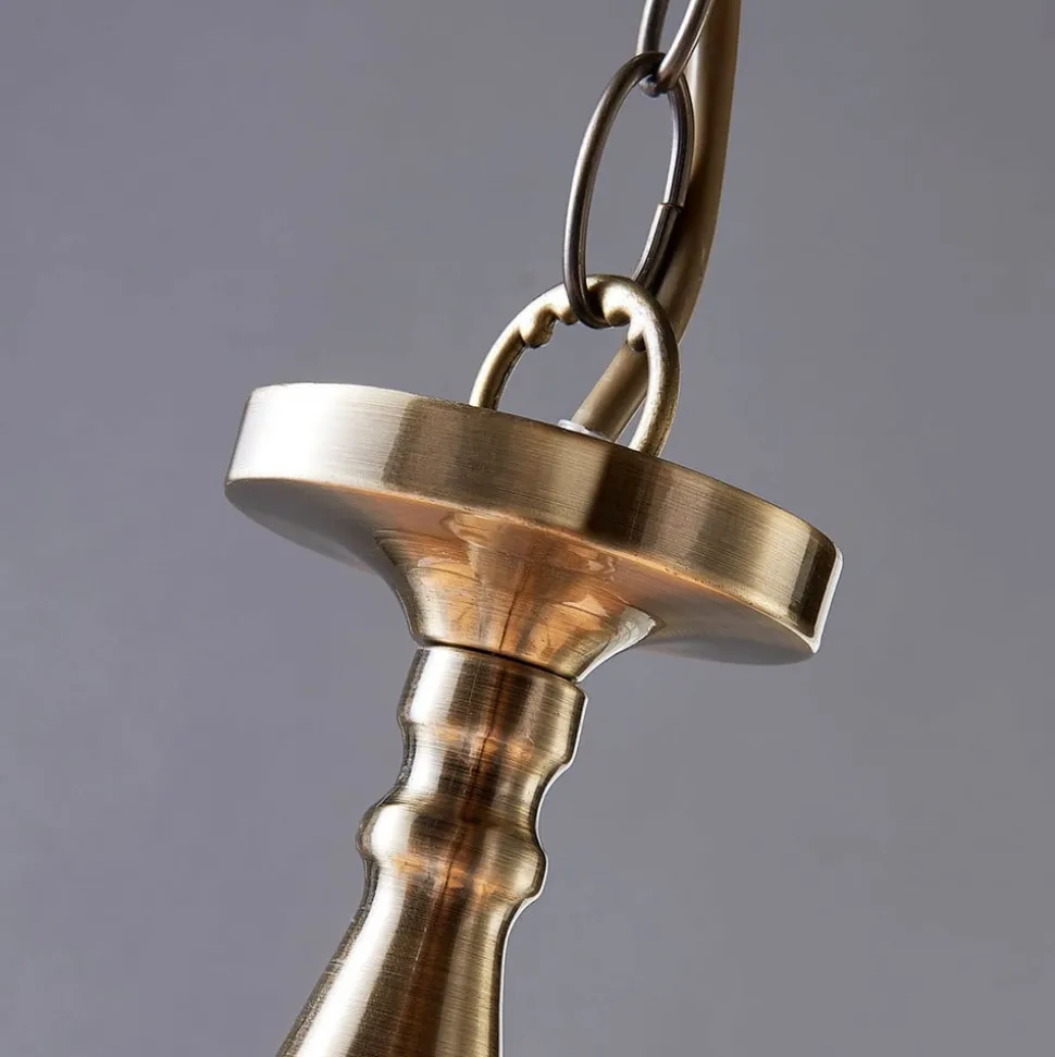 Lindby pendellampe Otis, Ø 68 cm, 5 lyskilder, hvid, glas, E27