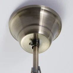 Lindby pendellampe Otis, Ø 68 cm, 5 lyskilder, hvid, glas, E27