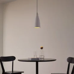 Lindby pendellampe Sanne, grå, beton, Ø 15 cm, E27