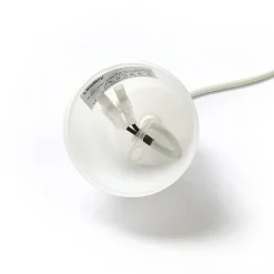 Lindby pendellampe Simaria, hvid, tekstil, Ø 60 cm, E27