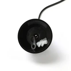 Lindby pendellampe Simaria, sort, tekstil, Ø 60 cm, E27