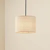 Lindby-pendel Soula, Ø 26 cm, beige, plast, E27