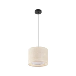 Lindby-pendel Soula, Ø 26 cm, beige, plast, E27
