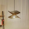 Lindby pendel Valdorin, sort, papir, Ø 40 cm, E27
