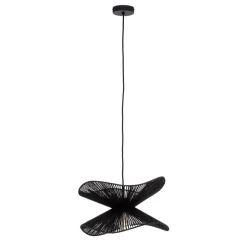 Lindby pendel Valdorin, sort, papir, Ø 40 cm, E27