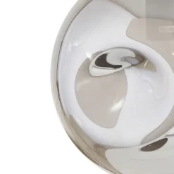 Lindby pendel Valentina, E27, Ø 25 cm, røgfarvet grå, glas