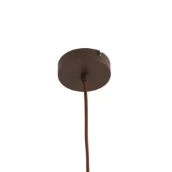 Lindby pendel Valentina, E27, Ø 25 cm, røgfarvet grå, glas