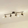 Lindby Pendura loftlampe, 4 lyskilder, sort, glas