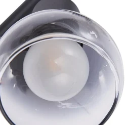 Lindby Pendura loftlampe, 4 lyskilder, sort, glas