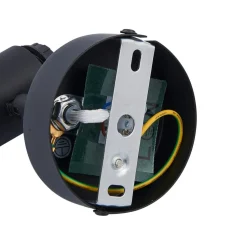 Lindby Pendura væglampe, Ø 9 cm, sort, glas