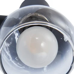 Lindby Pendura væglampe, Ø 9 cm, sort, glas